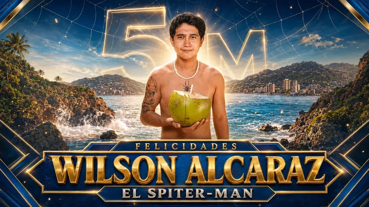 Orgullo mundial: Wilson Alcaraz alcanza 5 millones y convierte el humor acapulqueño en fenómeno digital